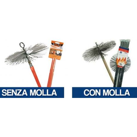 SCOVOLO ACCIAIO KIT PULIZIA CAMINO DOMUS - MM 250 H.MT 8,40 - 1 confezione (1/2)