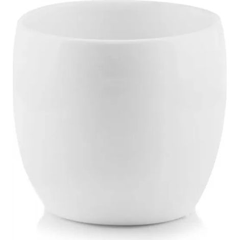 Tapa de maceta de cerámica, bola blanca, 17 cm