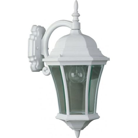 Applique Extérieure Descendante 100W E27 Fonte Blanche ADELA (1/2)