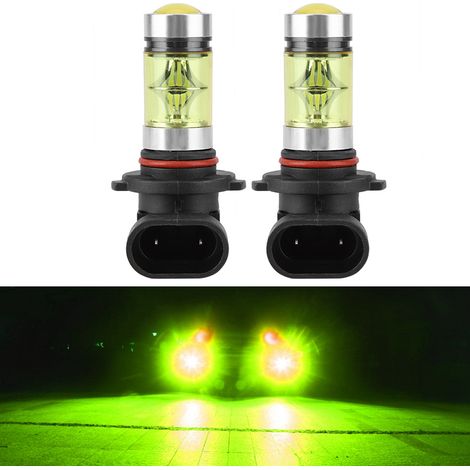 2er-Pack LED-Lampen 9006 100W 4300K gelb, Fernlicht und Nebelscheinwerfer für Autos, leistungsstarke Beleuchtung (1/5)