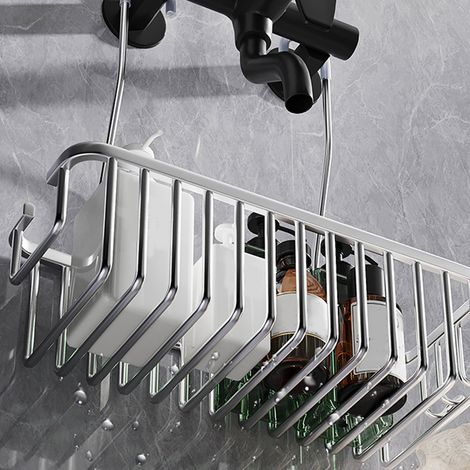 Duschkopfhalterung ohne Bohren, Duschgelhalter für die Toilette, Shampoohalter, Duschkabine (1/5)