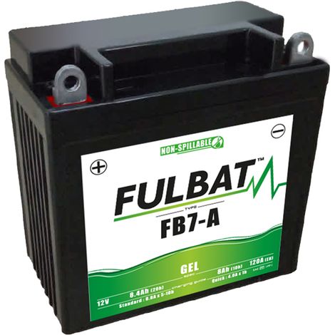 Batterie Fulbat GEL SLA FB7-A GEL 12V 8AH 100 AMPS 135x75x133 + Gauche (1/4)