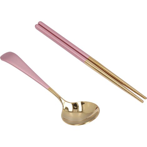 Ensemble de couverts en or farine, design élégant avec finition miroir, réutilisable et écologique