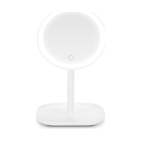 Yoghi - Beauty Stand - Miroir Grossissant Led Tactile - 10x - 16 Cm - Intensité Réglable - Base De Rangement Intégrée