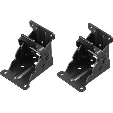 Set mit 2 selbstsichernden Scharnieren für Klapptischbeine, 0-90° (Schwarz), mit 20 Schrauben
