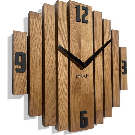 Holzwanduhr Symetria 30 cm Eiche
