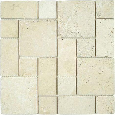 Mosaico - ALBEDO PIETRA - AL-1073 - Avorio Invecchiato - 30,5x30,5 cm - Pietra Naturale