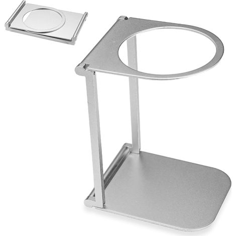 support Pour cafetière Portable, support pliable en aluminium Pour café Pour Machines à expresso, Compact Pour Camping et usage domestique, 1 pièce d’argent (1/5)