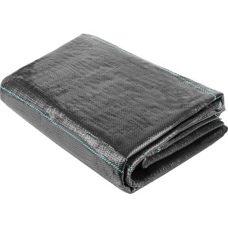 Toile de désherbage, 2 m x 3 m, géotextile en polypropylène anti-repousse 75 g/m², tissé anti-UV, perméable, résistant à la déchirure (paquet de 2) (1/5)