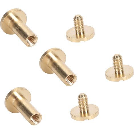 50er-Set Messingnieten, DIY-Set, 8 mm Schlitzschrauben, dekorative gebogene Nieten für Ledertaschen, Stoffhosen, Papiertaschen, 7 mm / 0,28 Zoll (1/5)