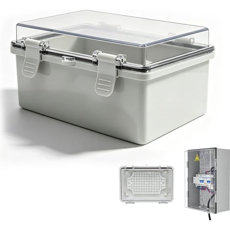 Boîte De Dérivation Étanche IP65 En ABS, Couverture Transparente PC, 150x100x70 Mm, Boîte De Jonction Pour Utilisations Intérieures Et Extérieures (1/5)
