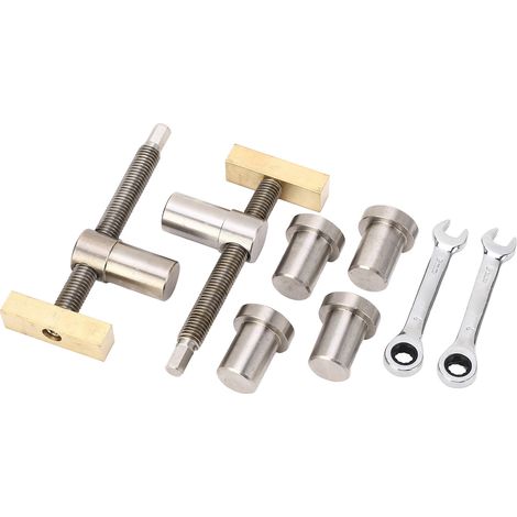 Set mit 2 verstellbaren Werkbankklemmen aus Edelstahl und Messing, Schnellverschluss, Holzbearbeitungswerkzeug, 20 mm, Metallfarbe (1/5)