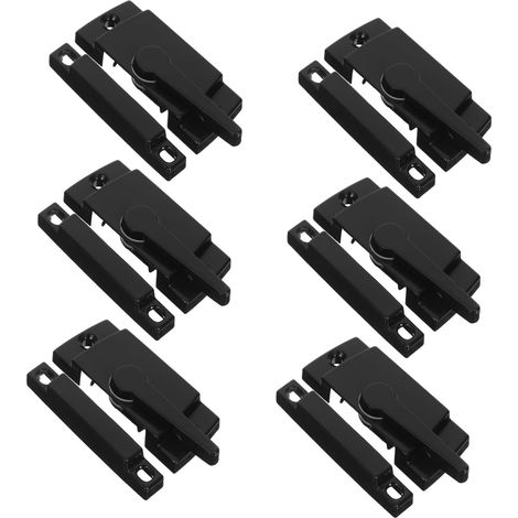 6 Ensembles Jeu de Verrous à Came pour Fenêtres Coulissantes Noir Serrure de Sécurité Robuste et Protection Renforcée pour Maison et Bureau Accessoires Durables et Résistants