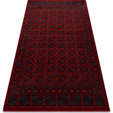 Tappeto di lana OMEGA BUCHARA Cadre, cerchi rossa red 235x350 cm
