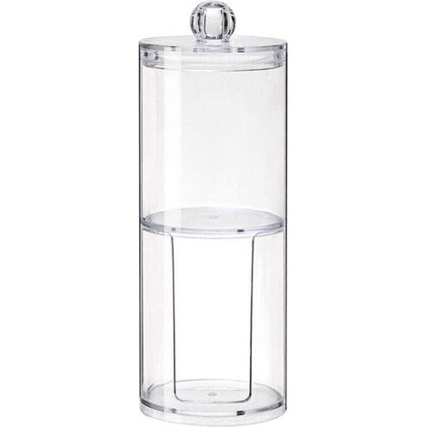 ronde en coton acrylique, boîte de rangement transparente pour maquillage et cosmétiques (1/5)