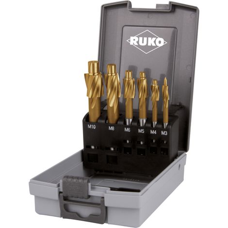 RUKO Flachsenkersatz DIN 373 M3-M10 fein HSS TiN Z.3 Ku.-Kassette (1/5)