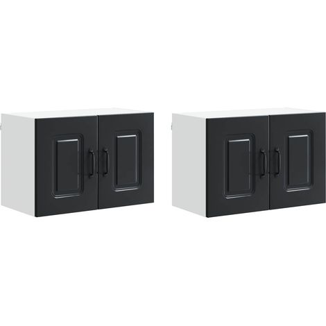 Maison Exclusive - Pannello lavastoviglie Kalmar 2 pcs Nero 60 x 31 x 40 cm