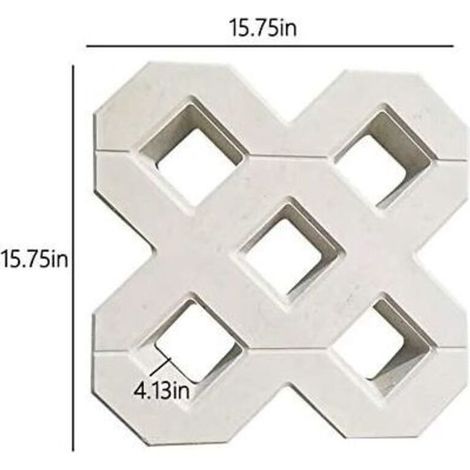 Moule à pavés, moule à dalles en béton, moule à pavés en plastique pour allée de jardin carrée, accessoires de construction de jardin, moule à béton (40x40cm) (1/3)