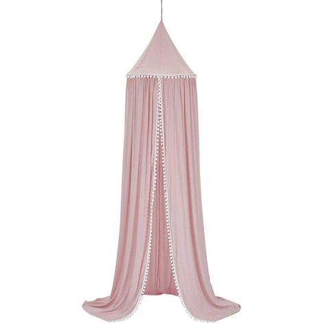 Moustiquaire en coton décoration dôme pour enfants 96,5 pouces (rose)