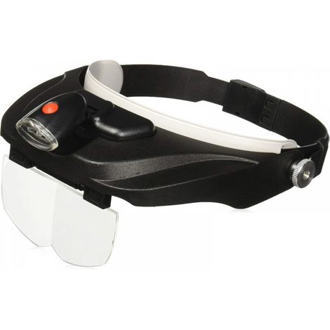 Deluxe loupe serre-tête de la Série PRO avec fonction éclairage par LED et quatre lentilles de rechange (CP-60) (1/3)
