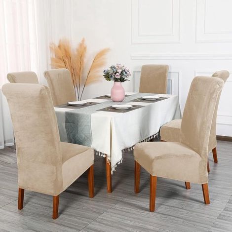 Coprisedie, set di 6 coprisedie per sala da pranzo, coprisedie elasticizzati (1/5)