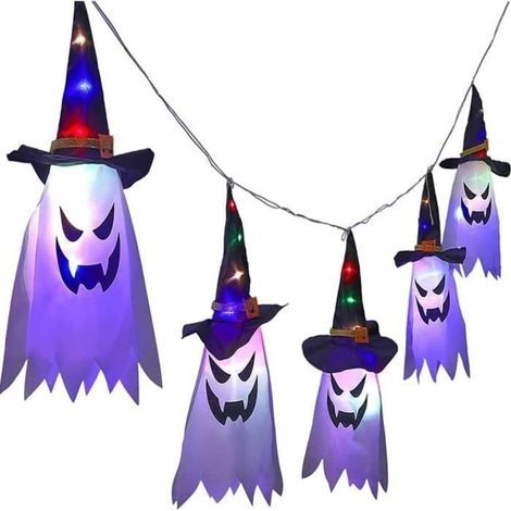 Guirlande lumineuse pour Halloween 3 5 m chapeau magicien décoration d'Halloween 5 LED fonctionne sur piles LAMPION DE DECO DE FETE (1/2)