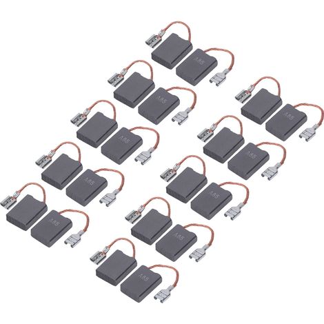 Lot de 20 balais de charbon pour moteur de meuleuse d'angle, perceuse électrique, marteau perforateur, pièces de rechange pour outils électriques (1/5)