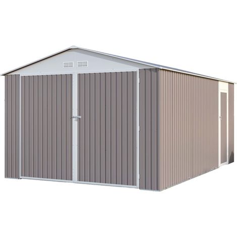 Garage in metallo NEVADA con porta battente - 15,36 m²