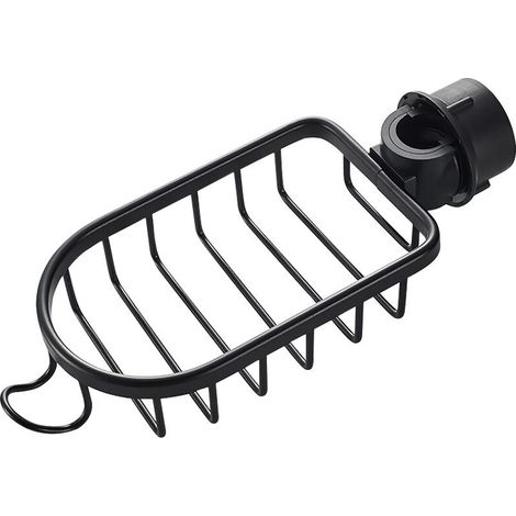 Porta spugna per rubinetto, organizer per lavello da cucina, ripiano in acciaio inox per rubinetto per sapone, shampoo, ripiano per doccia, porta spugna - Crezuo