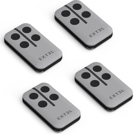 Télécommande pour portail et porte de garage compatible Extel Umii - Extel - 761100 - Lot de 4 (1/5)