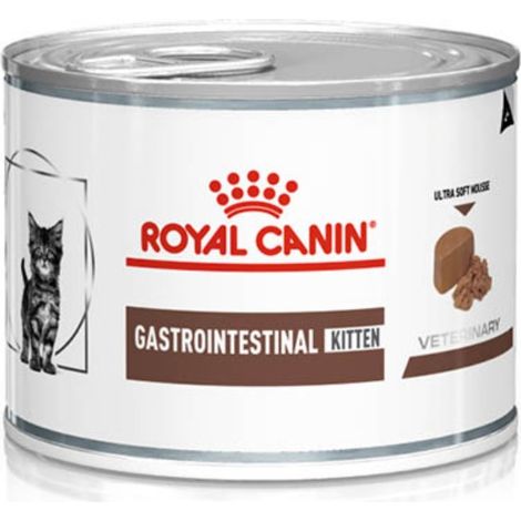 Royal Canin Cat Veterinary Diet Gastrointestinal Kitten  - Royal Canin Cat Veterinary Diet Gastrointestinal Kitten - Lattina Da 195 Gr