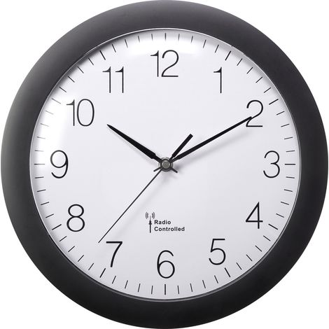 MXP3601B Funk Wanduhr 30 mm x 56 mm Schwarz