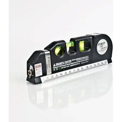 Niveau laser multifonction avec repère métrique, alignement horizontal et vertical, 1 pièce (1/5)