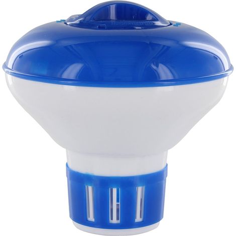 Schwimmender Tablettenspender – 1 Stück – Blauer Kunststoff – Für 20-g-Tabletten – Schwimmbad und Spa (1/4)