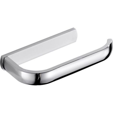 Soporte para rollo de papel higiénico plateado brillante - Cromado, superventas (19,5 cm x 8,8 cm x 2,6 cm) (1/5)