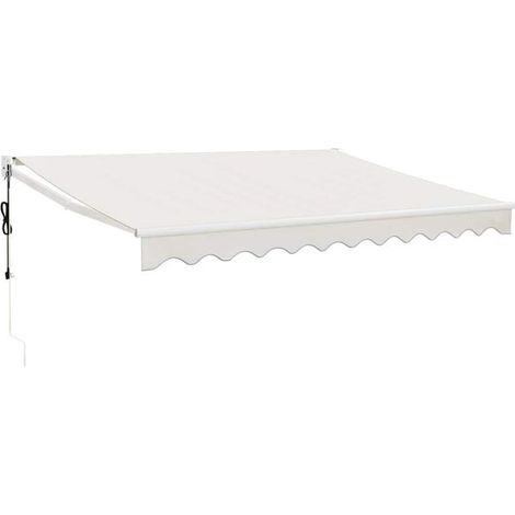 Store banne automatique beige rétractable 3 x 2,5 mètres (1/5)