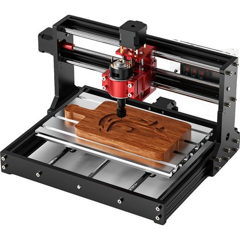 Fresadora CNC, área de grabado 300 x 180 x 45 mm, alta precisión ± 0,05 mm, velocidad máxima 500 mm/min, aceleración 800 mm/s², eje Z metálico mejorado (1/5)