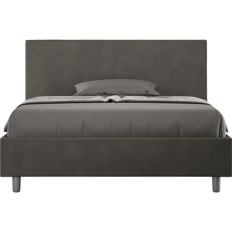 Letto Matrimoniale Extra Large 200x200 cm Senza Rete Adele Grigio (1/5)