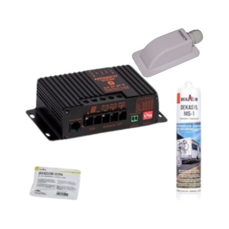 ANTARION Régulateur de charge pour panneau solaire MPPT10A Bluetooth + passe-toit + Dekasyl MS1 + lingette