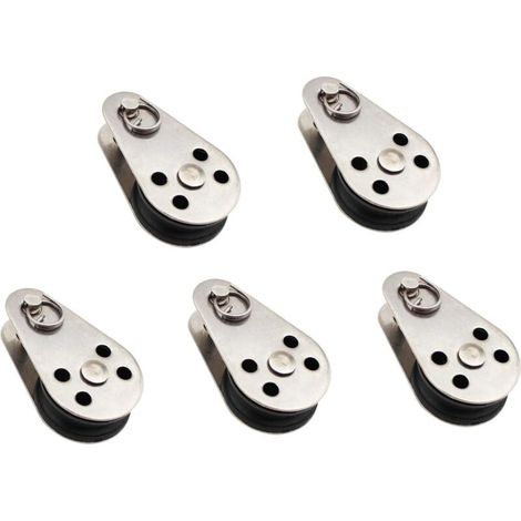 Polea de acero inoxidable M25 de 20 piezas para suspensión, remolque, elevación, rueda, cable, polea y rodillo.