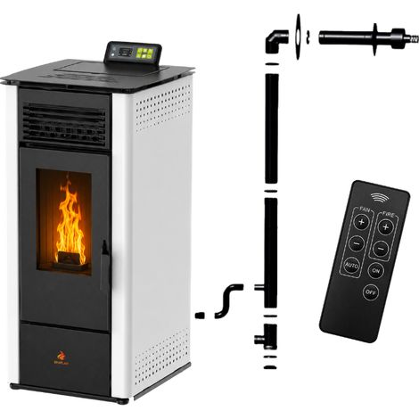 Poêle à granulés Étanche EMMA 10 kW + kit conduit ventouse - (1/5)
