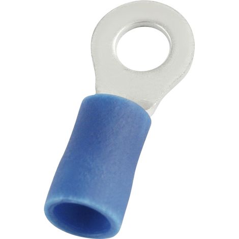 Cosses à œillet RS PRO, Isolé, Bleu, 2.5mm², 4.3mm, 8.5mm