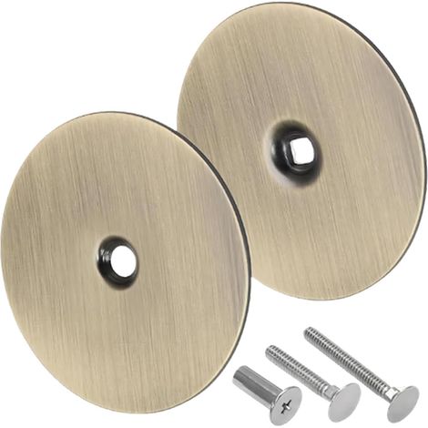 Lot de 2 caches de boutons de porte en acier inoxydable pour réparation de trous de pêne dormant, plaques de renfort pour pênes dormants, plaque de type lourd (1/4)