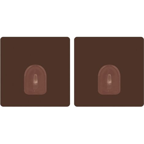 Lot de 2 crochets adhésifs muraux repositionnables Chocolat MSV