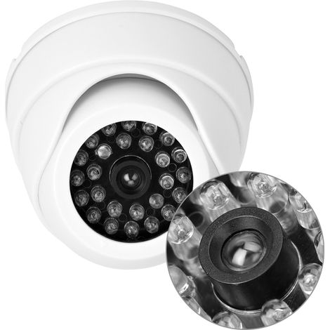 Caméra de surveillance factice dôme avec éclairage LED (1/5)