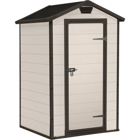 Dmora - Gartenhaus Galliate, Gartenhütte, Gartenhaus, Werkzeugschuppen, 129x103 h196 cm, Beige