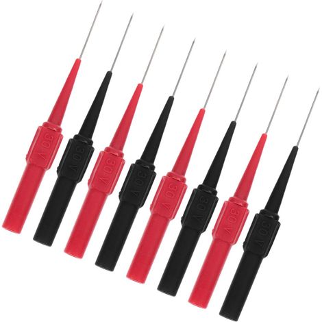 8pcs Sondes de Test à Pointe Ultra Fine pour Perçage D'isolant en Acier Inoxydable Compactes et Légères pour Multimètre et Diagnostic Automobile (1/5)