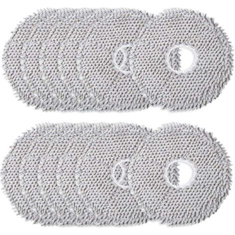 Lot de 12 serpillères en microfibre - Accessoires pour robot aspirateur - Lavables - Accessoires pour Dreame L10s Ultra/L10 Ultra/L20 Ultra/L10s Pro Ultra Heat (1/4)