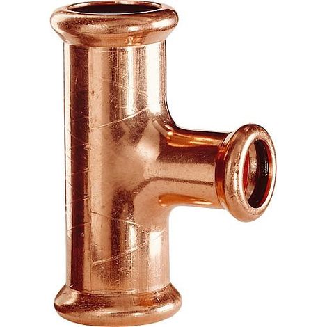 Raccord a sertir en cuivre Piece en T, reduit 15x12x15 Type 7130 contour M