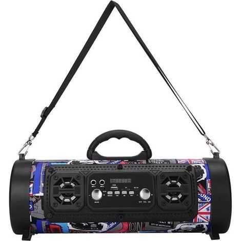 Altoparlante Bluetooth portatile, altoparlante wireless (3000 mAh) con subwoofer, potenza 15 W, altoparlante Bluetooth con radio FM e doppio microfono per uso domestico e all'aperto. (1/5)